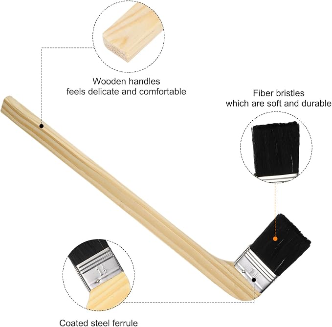 HARFINGTON Paint Brush 3Pcs 1.5" Brush Width Reusable Variety Angled Bend - Image 4