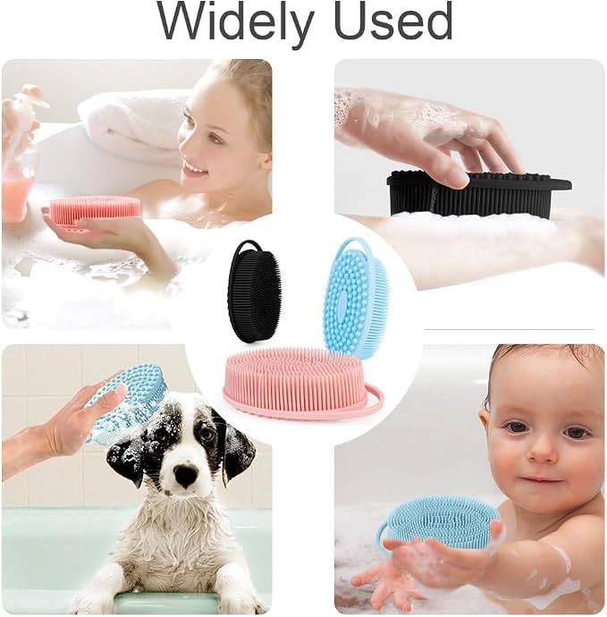 3 PCS Soft Silicone Body Scrubber, Silicone Body Shower, Silicone Loofah 2 in 4 - Image 7