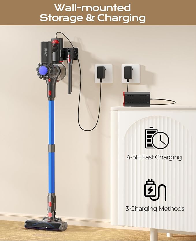 V15 Cordless Vacuum Cleaner, 45Mins Powerful Vacuum Cleaners - Image 8