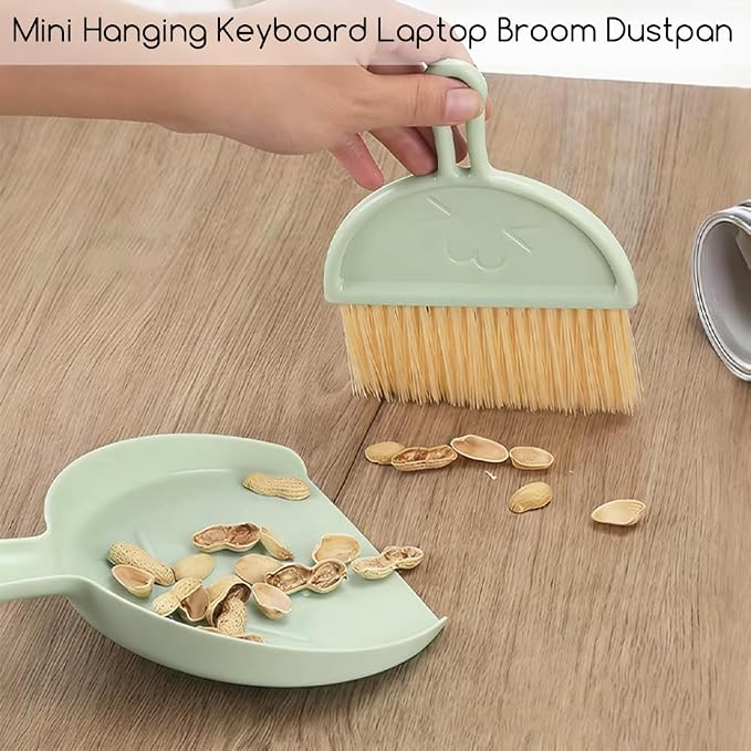 Mini Dust Pan with Broom Set, Small Broom and Dustpan Set Mini Hanging - Image 5