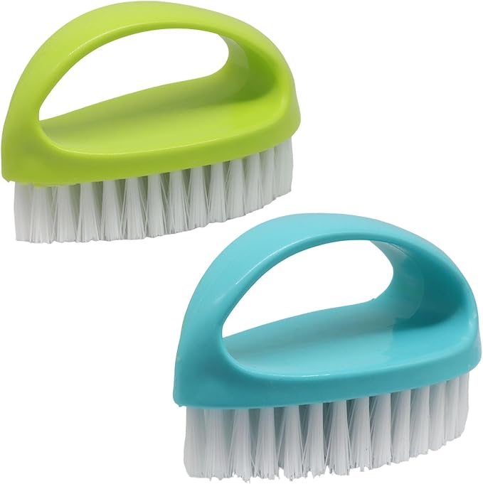 Hordion 2 Pack Hand Nail Brush, Heavy Duty Scrub Brush Nylon Stiff Bristles by Hordion