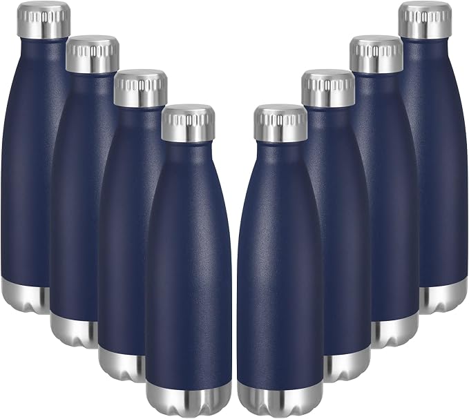 VEGOND 17oz Stainless Steel Water Bottles Bulk, Reusable Metal Sports Water by VEGOND