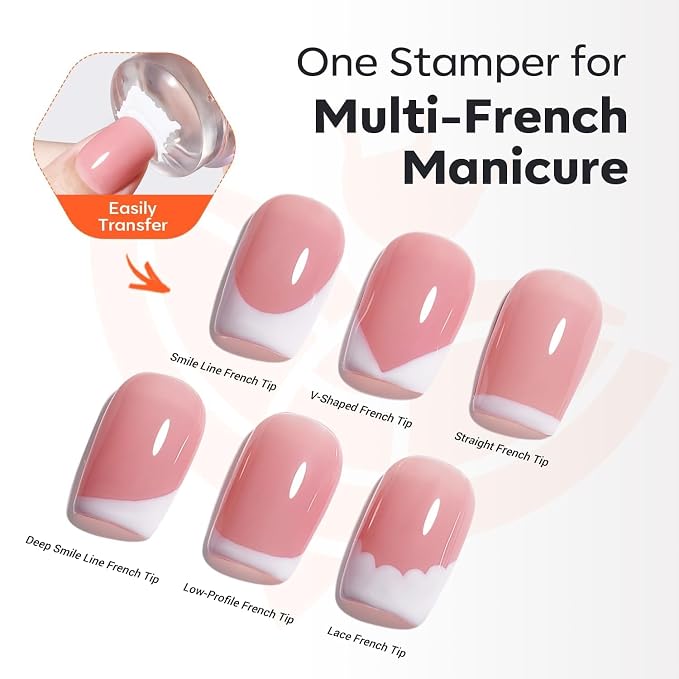 modelones French Manicure Tip Gel Polish Set - Image 4