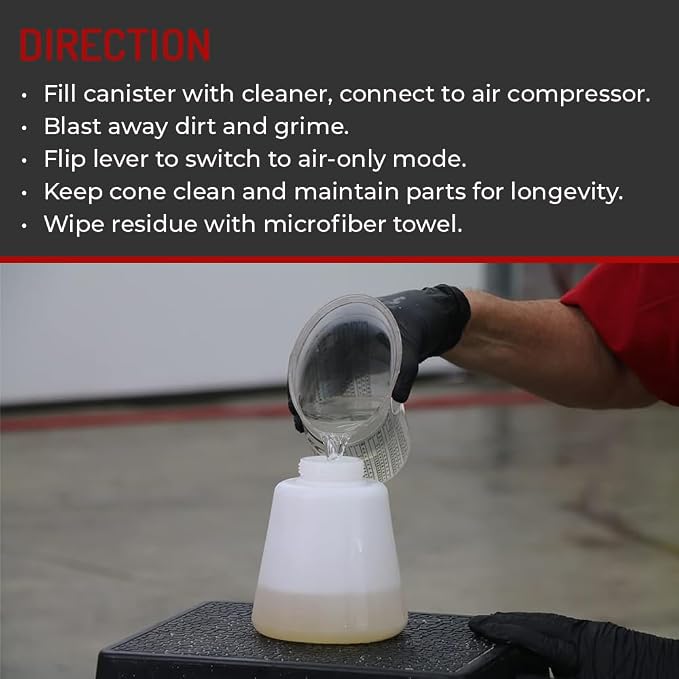 HI-TECH Vortex I Air Cleaning Gun – Deep Cleans Auto Interiors & Exteriors – - Image 6
