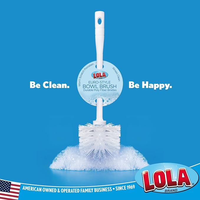 LOLA Classic Toilet Brush, Durable Fiber Stiff Bristles, Compact Size, - Image 6