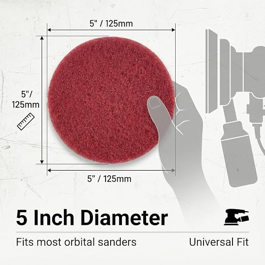 5 Inch Mixed Grit Drill Brush Scrubber Scouring Pads, Random Orbital Sander - Image 4