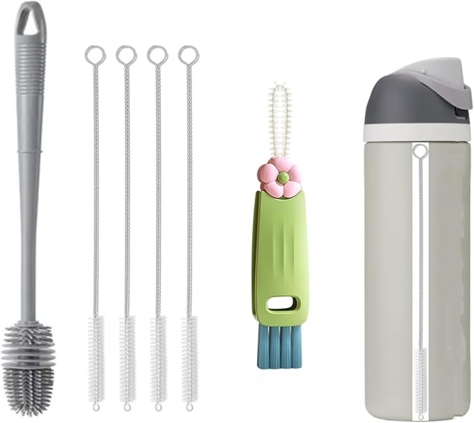Straw Cleaner Brush Fit for Owala FreeSip 24oz/32oz/40oz, Silicone Long Handle by GL-Auking