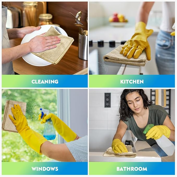 HOMEXCEL Microfiber Cleaning Cloth 20 Pack 11.5 x 11.5 inch Microfiber Towels - Image 6