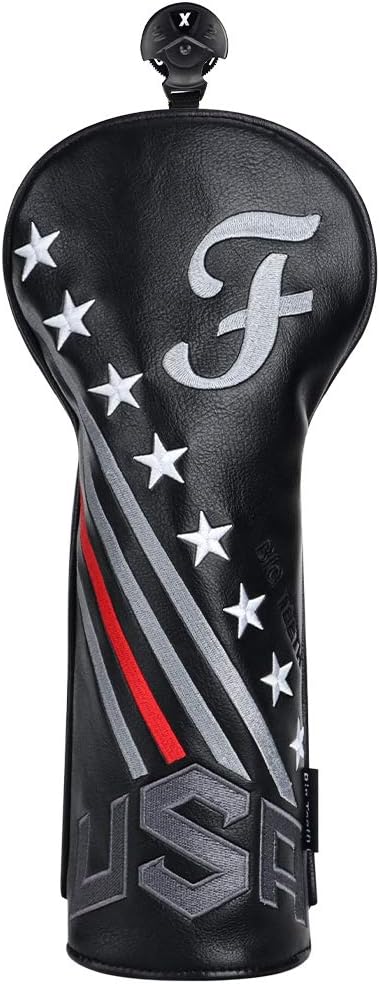 Big Teeth Golf Cover USA Stripe and Star Headcover Covers, Driver Fairway Wood by BigTeeth