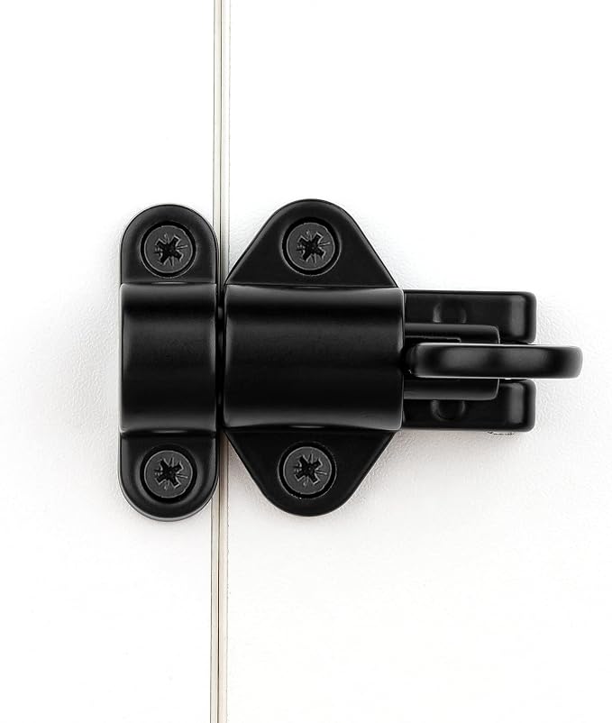 7 Packs Self-Closing Latches，Black Spring Door Lock，Resilient Bolt Latch - Image 4