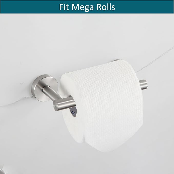 BVL Toilet Paper Holder Brushed Nickel Wall Mount Stainless Steel 304 Large - Image 4