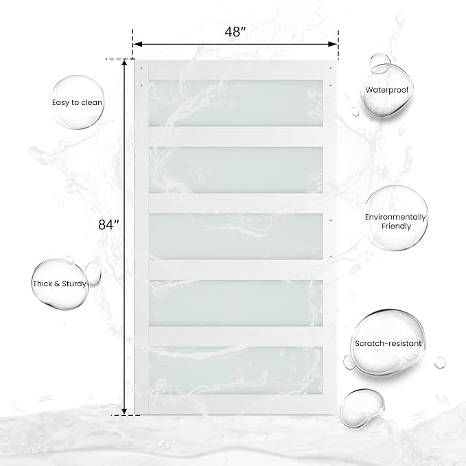 SmartStandard 48 x 84 in Glass Barn Door - Image 2