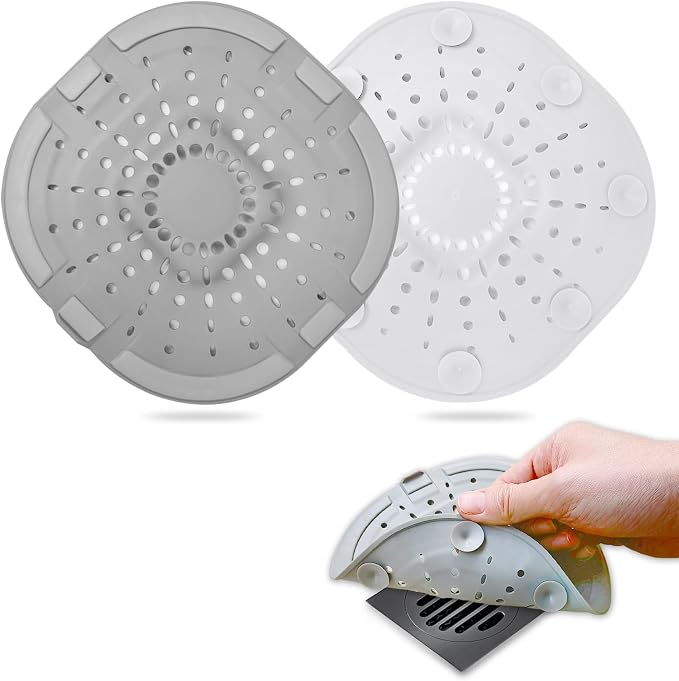 Hair Drain Catcher, Square Drain Cover by Bovinde