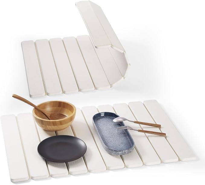 Stone Drying Mat for Kitchen Counter, Rolling Design, Quick Dry for Dishes - Image 9