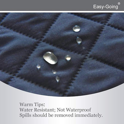 Easy-Going Recliner Sofa Slipcover Reversible Sofa Cover Water Resistant Couch Cover Furniture Protector with Elastic Straps for Pets Kids Children Dog Cat (Recliner, Dark Blue/Light Blue)