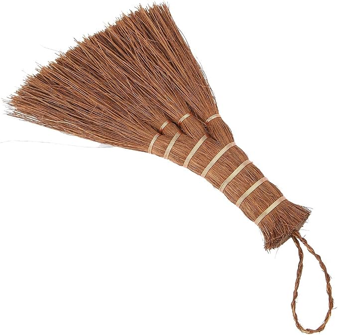 Jerliflyer Mini Brown Broom Palm, Small Palm-Sized Handle Broom Brush - Image 9