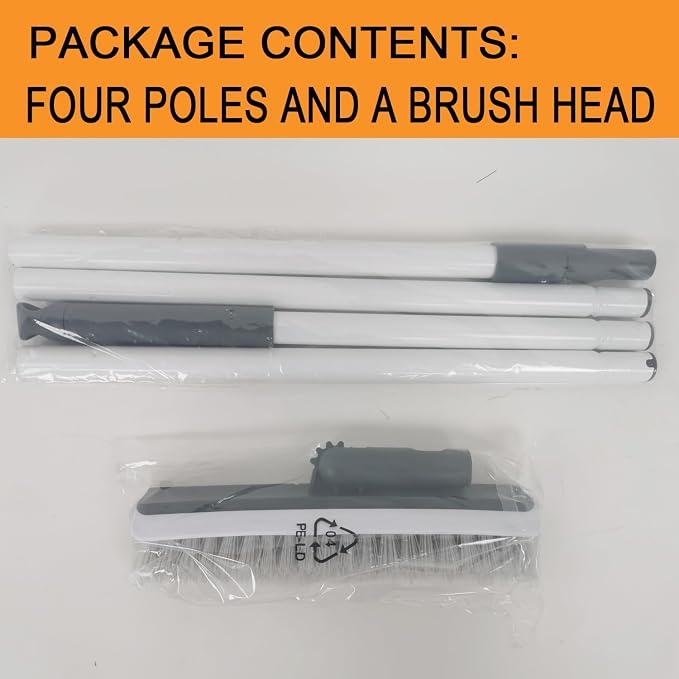 Stiff Bristles Broom, Tub Tile Broom Brush, Push Broom - Image 4