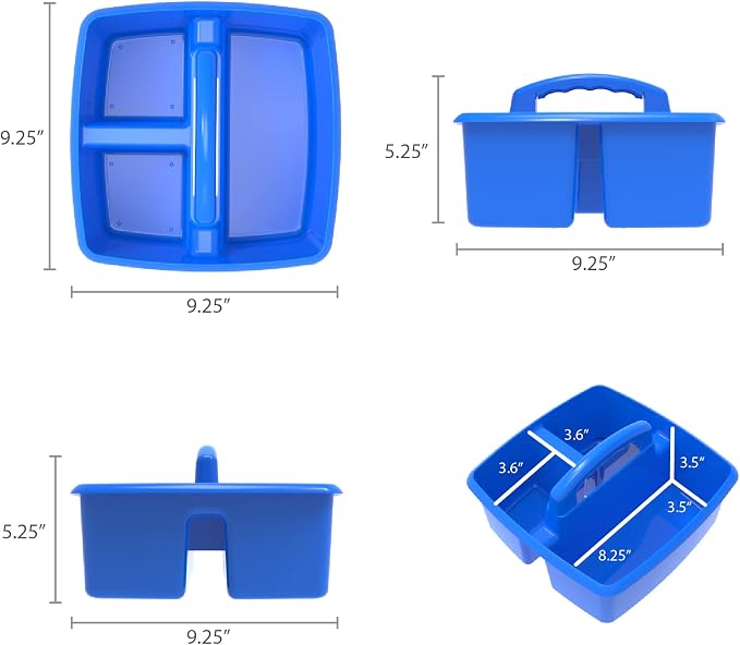 Storex 3-Compartment Small Caddy – Multipurpose Classroom Organizer - Image 9