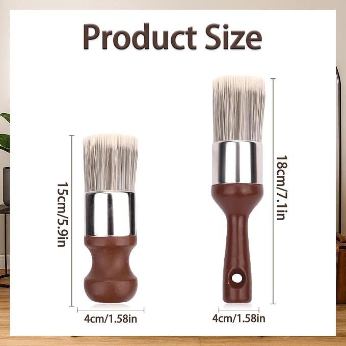 2pcs Leather Upholstery Cleaning Brush Set, Ergonomic Long and Short Wax - Image 4