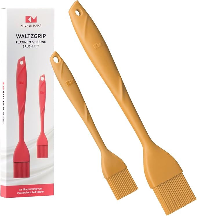 Kitchen Mama WaltzGrip Platinum Silicone Basting Pastry Brush: Set of 2 by KitchenMama