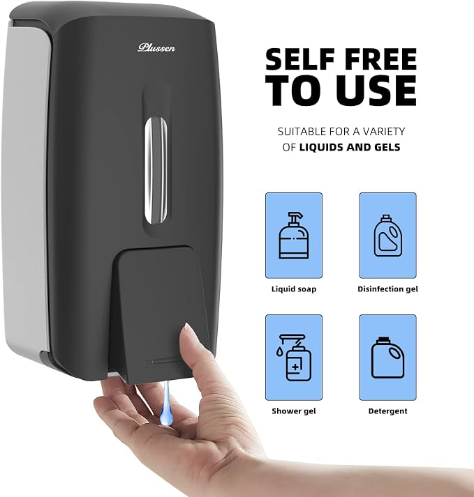 Soap Dispenser Wall Mount Adhesive Commercial Soap Dispenser 800ml No Drill - Image 4