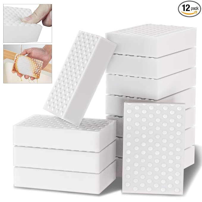 12 Pack 2.5 x Density Magic Erasers Cleaning Sponge Multi-Functional Melamine by PowoBest