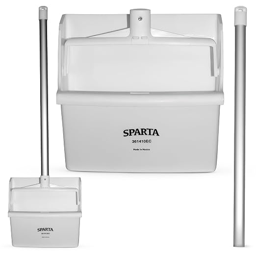 SPARTA Upright Dustpan with Aluminum Handle, Serrated Edge - Image 2
