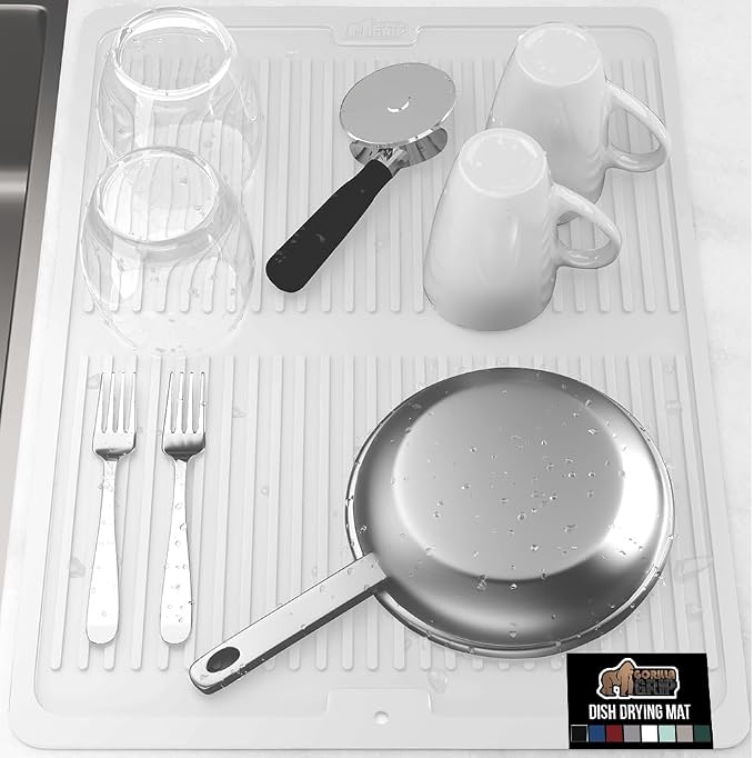 GORILLA GRIP 100% BPA-Free Patented Silicone Dish Drying Mat by GorillaGrip