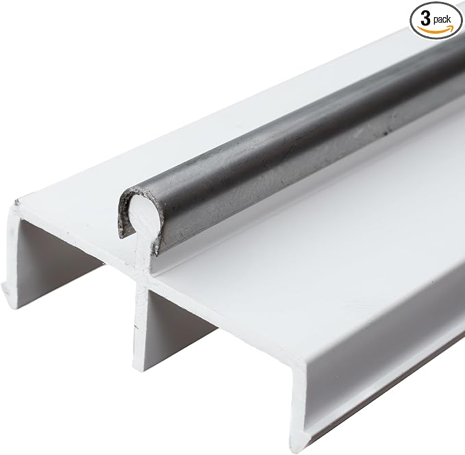 CWH Premium American Made Vinyl Sliding Door Track – 6ft, 3 Pack by COTTONWOOD+HARDWARE