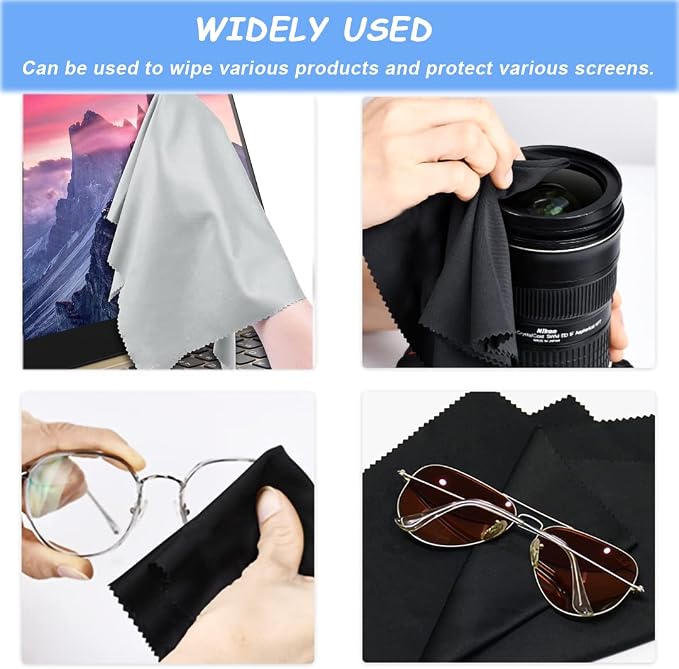 Microfiber Cleaning Cloths 20 Pack in Individual Vinyl Pouch, CKANDAY Glasses - Image 6