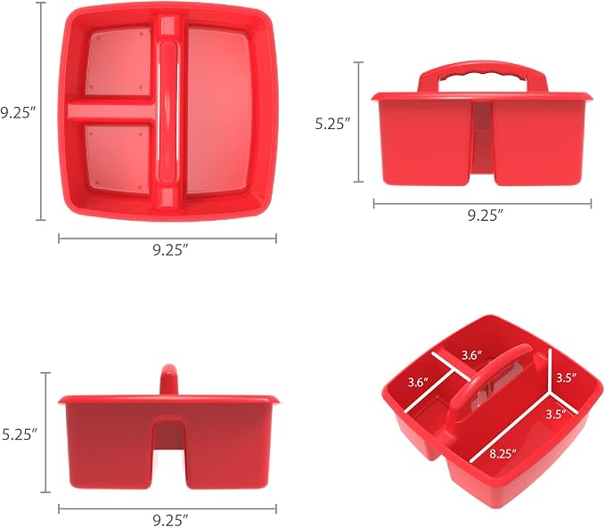 Storex 3-Compartment Small Caddy – Multipurpose Classroom Organizer - Image 9