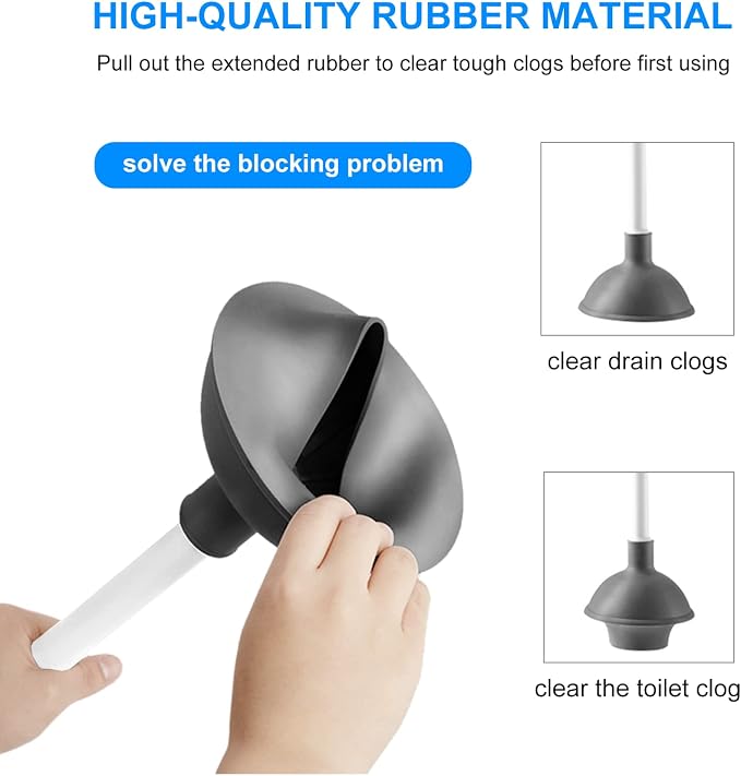 SetSail Toilet Brush and Plunger Set, 2 Packs Toilet Plungers - Image 3