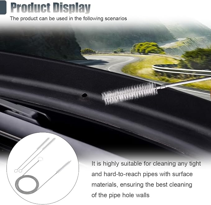 Long Drain Wire Brush, 60 Inch Flexible Pipe Tube Brush, Nylon Stainless Steel - Image 6
