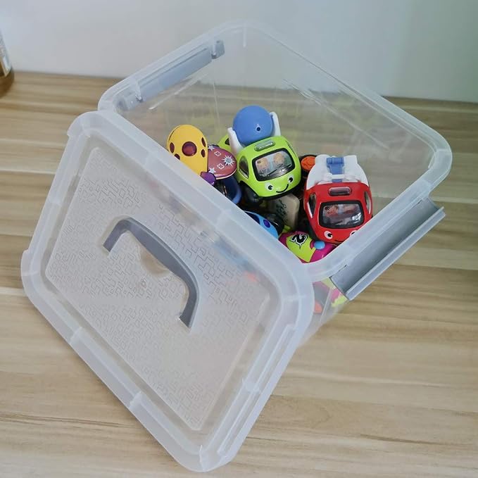 6-Pack Plastic Storage Box, 6 L Clear Storage Bins - Image 5