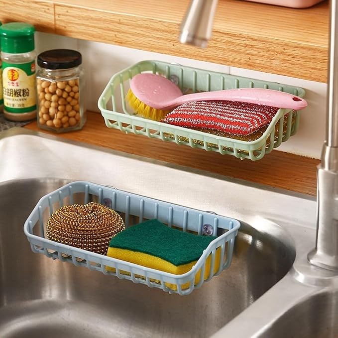 Pink Multifunctional Drain Rack, Hanging Storage Rack Drain Rack Sink Shelf - Image 7