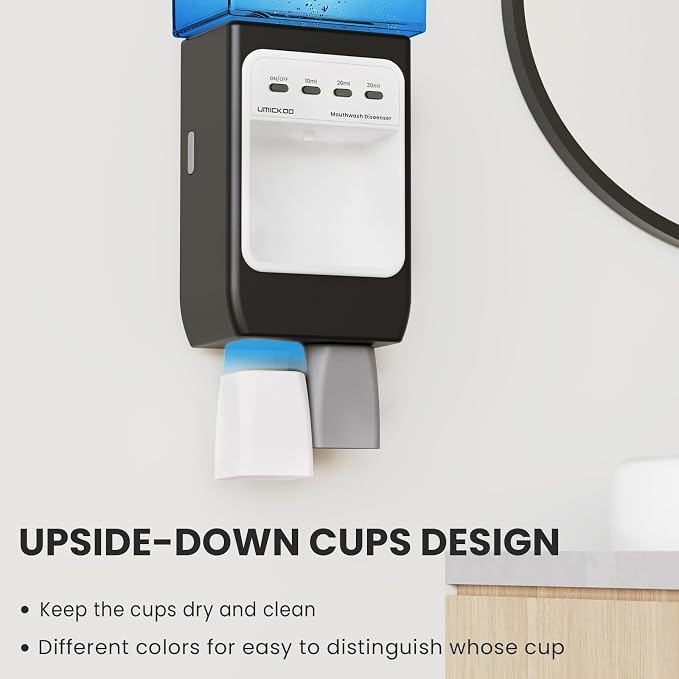Auto-Mouthwash Dispenser for Bathroom - 700mL Rechargeable Wall-Mounted - Image 4