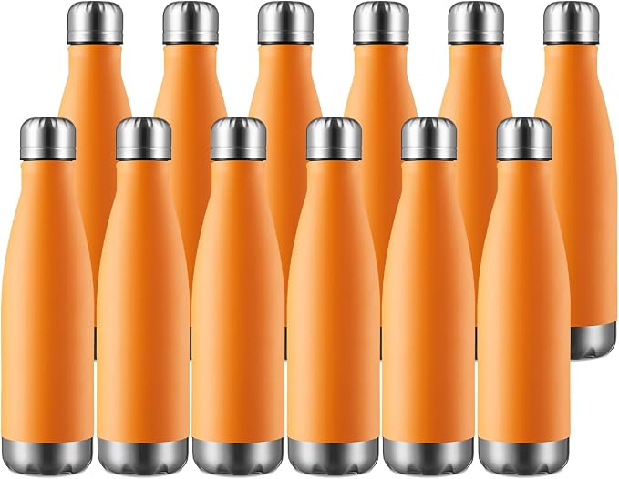 MEWAY 17oz Sport Water Bottle 12 Pack Vacuum Insulated Stainless Steel by MEWAY