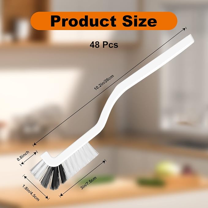 Rtteri 48 Pcs Kitchen Scrub Brush Bulk Plastic Sink Bathroom Cleaning Edge - Image 2