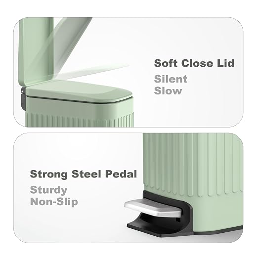 TrashAid Slim Bathroom Trash Can - Image 4