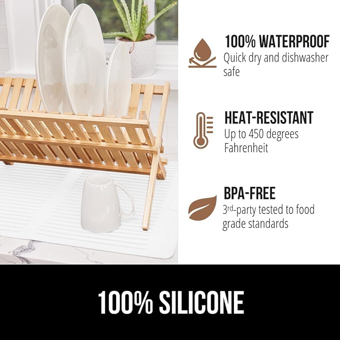 GORILLA GRIP 100% BPA-Free Patented Silicone Dish Drying Mat - Image 4