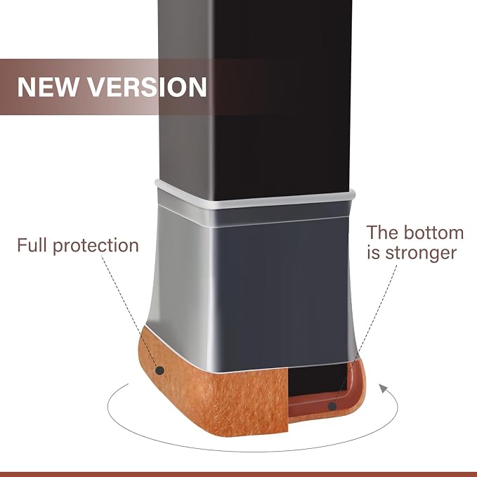 Chair Leg Floor Protectors Square Chair Leg Protectors - Image 3