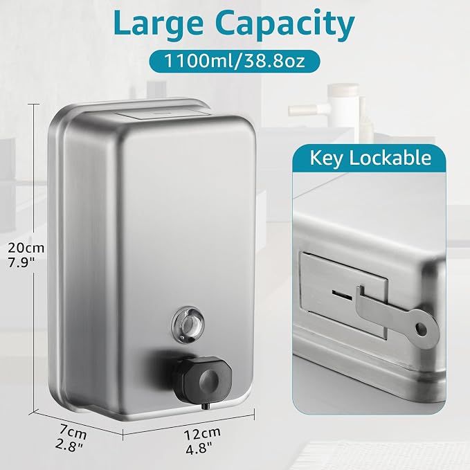 Commercial Wall Mount Soap Dispenser - Image 2