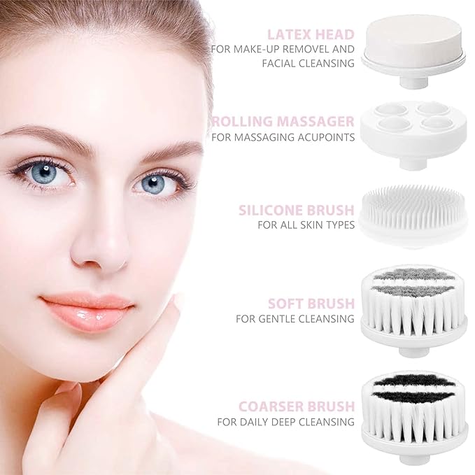 Waterproof Facial Cleansing Spin Brush Set - Image 2
