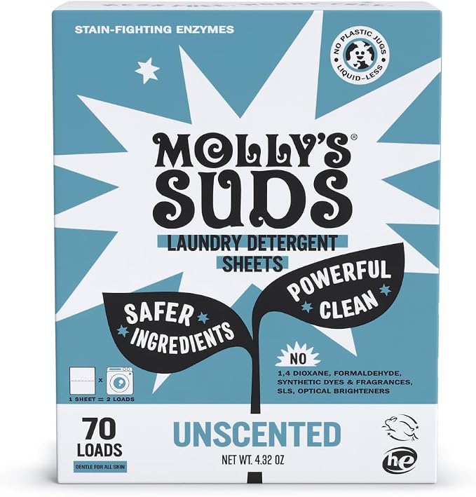 Molly’s Suds Laundry Detergent Sheets | Gentle on Sensitive Skin, Powerful by MollysSuds