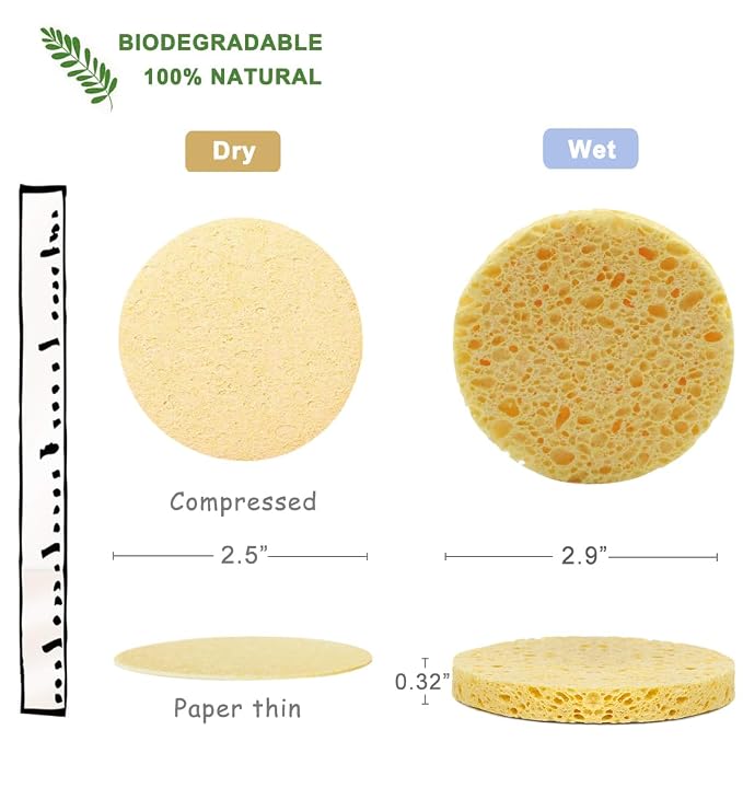 50-Count Compressed Facial Sponges - Image 3