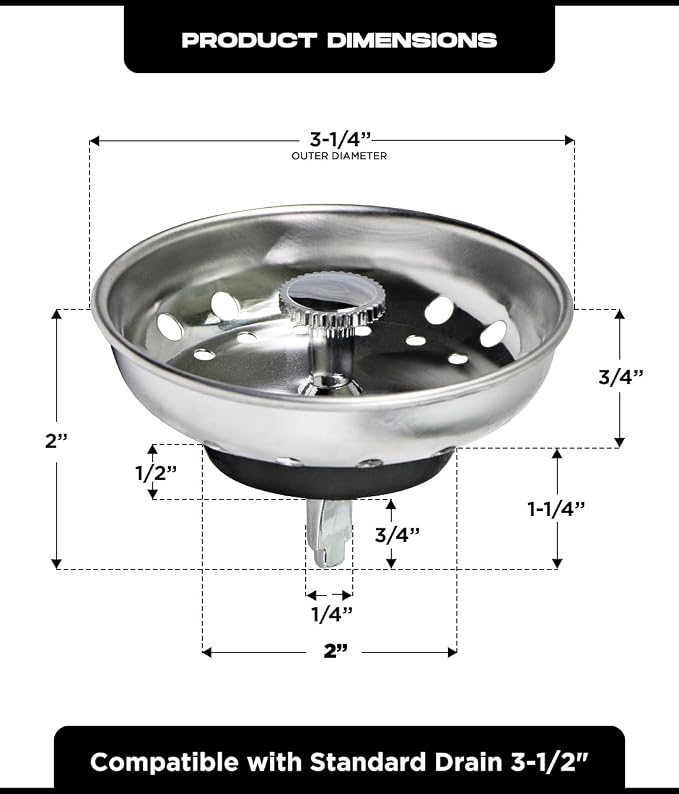 Highcraft 97333O Kitchen Sink Basket Strainer Replacement - Image 4
