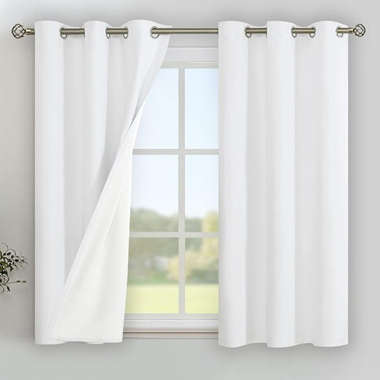 YoungsTex Linen 100% Blackout Curtains 54 Inch Length by YoungsTex