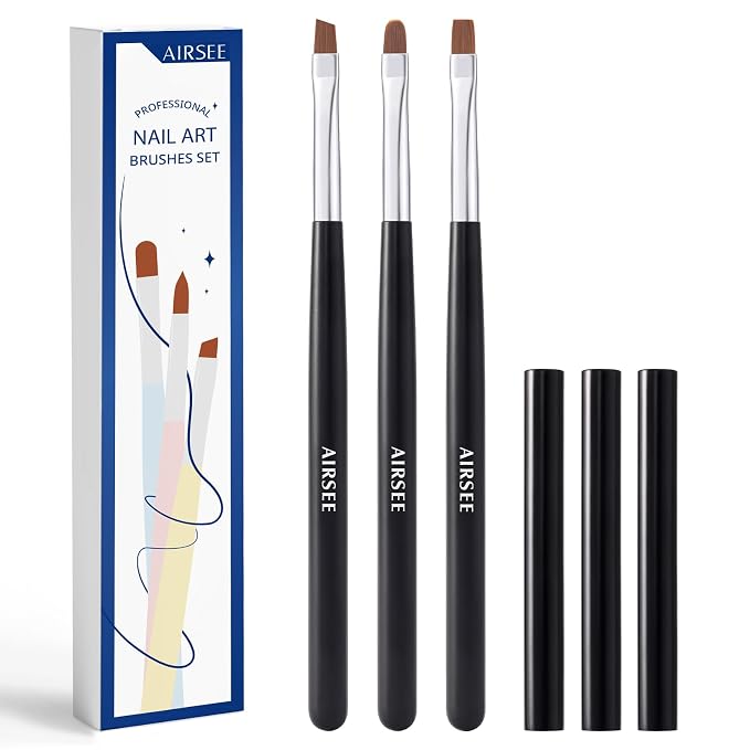 AIRSEE Nail Art Clean Up Brush Set, Detailed Cleaning, Nail Design by AIRSEE