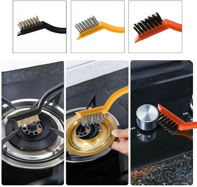 12Pcs Crevice Brushes for Cleaning Crevice Cleaning Brush Set Hard Bristle - Image 5