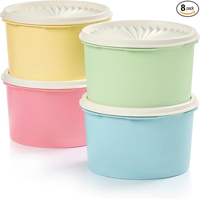 Tupperware Heritage Collection 8 Piece Food Storage Canister Set in Vintage by Tupperware